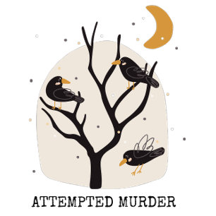 Funny Krähen versucht Murder Halloween Gothic nied T-Shirt