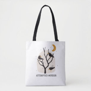 Funny Krähen versucht Murder Halloween Gothic nied Tasche