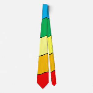 Funny Krawatte Red Orange Yellow Green Blue Streif