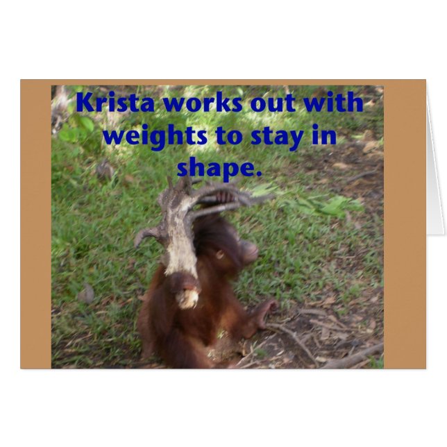 Funny Krista Orangutan (Vorderseite (Horizontal))