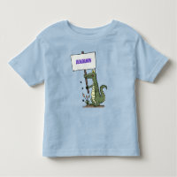Funny Krocodil-Alarm mit Schild Cartoon