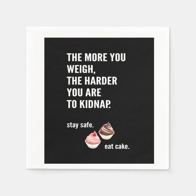 Funny: Kuchen Papier Servietten. Cupcake Spaß. Serviette (Vorderseite)