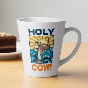 Funny Kuh Heilige Kuh! Visueller Cartoon von Pufft Milchtasse