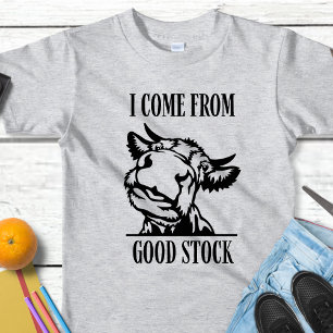 Funny Kuh ich komme aus gutem Bestand Baby T-shirt