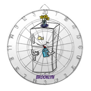 Funny Kühlschrank Cartoon Illustration Dartscheibe