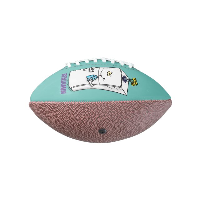 Funny Kühlschrank Cartoon Illustration Football (Gedreht 270)