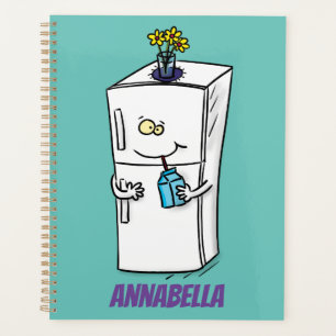 Funny Kühlschrank Cartoon Illustration Planer