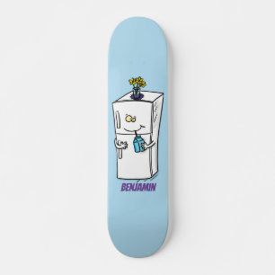 Funny Kühlschrank Cartoon Illustration Skateboard