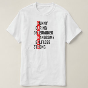Funny Kümmerte Acrostic Birthday oder Vatertag T-Shirt
