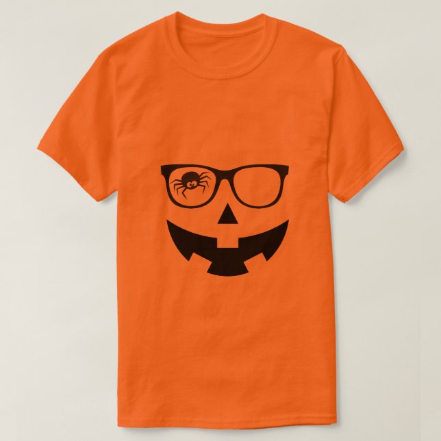 Funny Kürbislaterne Sonnenbrille Pumpkin Spooky Se T-Shirt (Design vorne)
