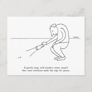 Funny Kurz Gedicht Epigram Beispiel über eine Slug Postkarte