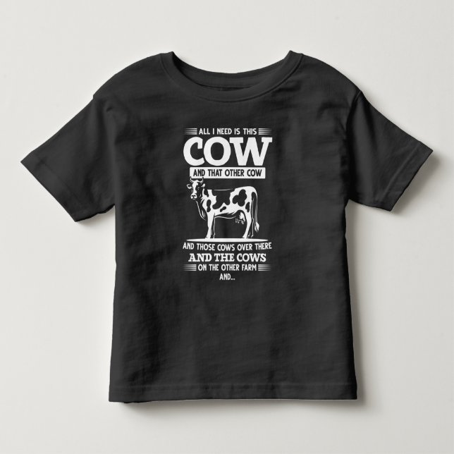 Funny Kuw Bauer Rinder Anbau Quotes Kleinkind T-shirt (Vorderseite)
