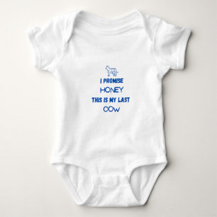 Funny Kuw Zitat: Ich verspreche, Letzte Kuh (eine) Baby Strampler