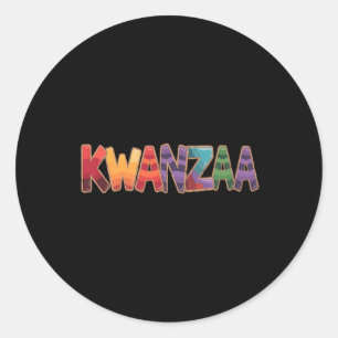 Funny Kwanzaa African für jeden Augenblick Runder Aufkleber