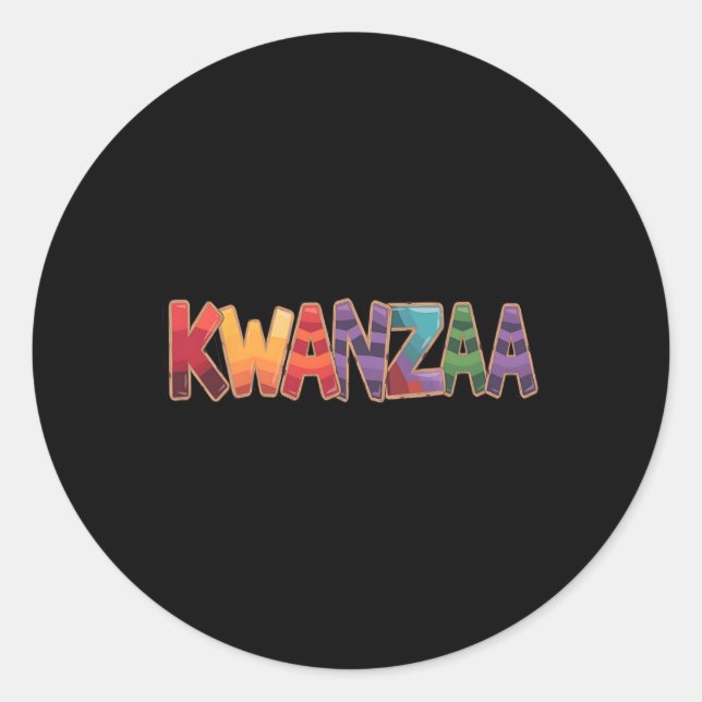 Funny Kwanzaa African für jeden Augenblick Runder Aufkleber (Vorderseite)