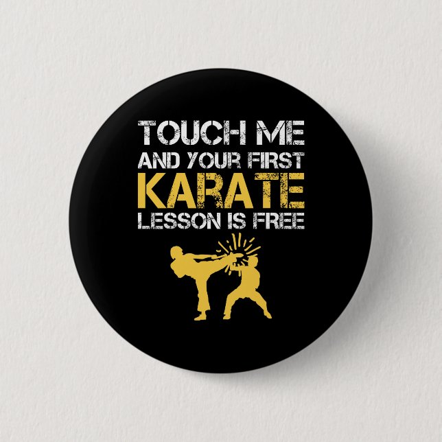 Funny Kyokushin Karate Button (Vorderseite)