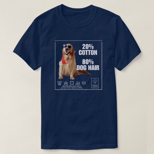 Funny Label Golden Retriever Hund Lover T-Shirt (Design vorne)