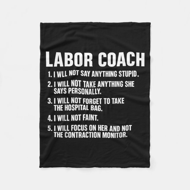 Funny Labor Coach New Mom New Dad Hostal New Baby  Fleecedecke (Vorderseite)