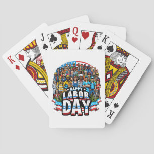 Funny Labour Day Happy American Labour Day Spielkarten