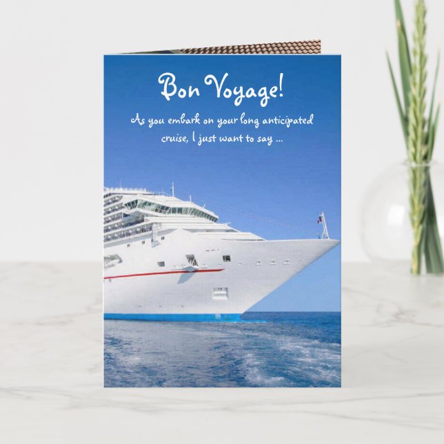 Funny Labrador Bon Voyage für Kreuzfahrt. Karte (Vorderseite)