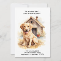 Funny Labrador Chien Faire-part de déplacement