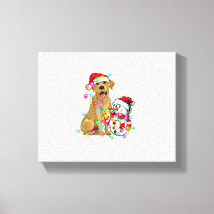 Funny Labrador Hund Weihnachts-T-Shirt Snowman Xma Leinwanddruck