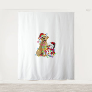 Funny Labrador Hund Weihnachts-T-Shirt Snowman Xma Wandteppich