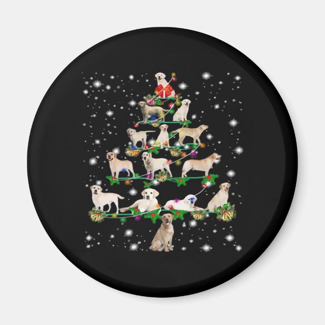 Funny Labrador Retriever Christmas Tree Classic T- Magnet (Vorne)