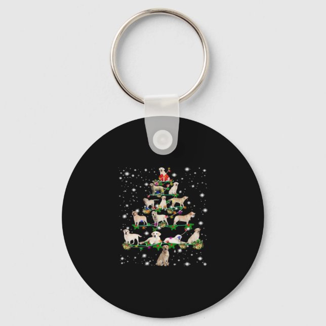 Funny Labrador Retriever Christmas Tree Classic T- Schlüsselanhänger (Vorderseite)