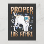 Funny Labrador Retriever Dog Chemie Science Postkarte<br><div class="desc">Labor Wissenschaftler Geschenk für Chemist Techniker. Funny Labrador Retriever Dog Chemistry Science Spaß.</div>