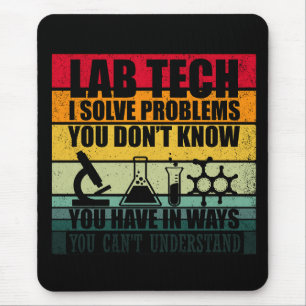 Funny Labrador tech zitiert Labortechniker Spaß Mousepad