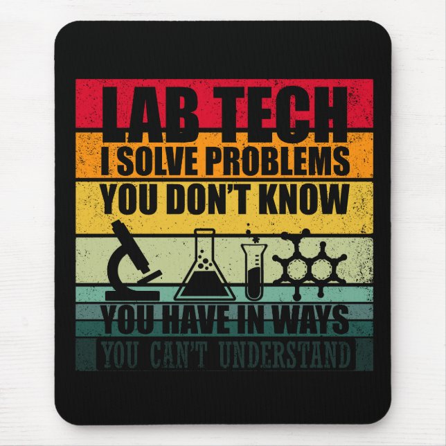 Funny Labrador tech zitiert Labortechniker Spaß Mousepad (Vorne)
