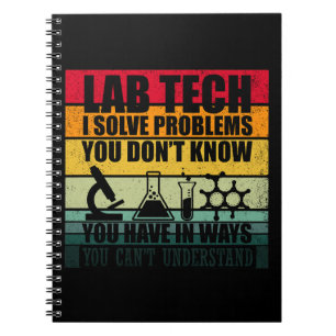 Funny Labrador tech zitiert Labortechniker Spaß Notizblock