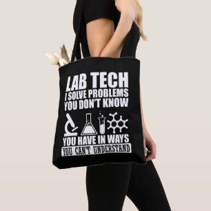 Funny Labrador tech zitiert Labortechniker Spaß Tasche