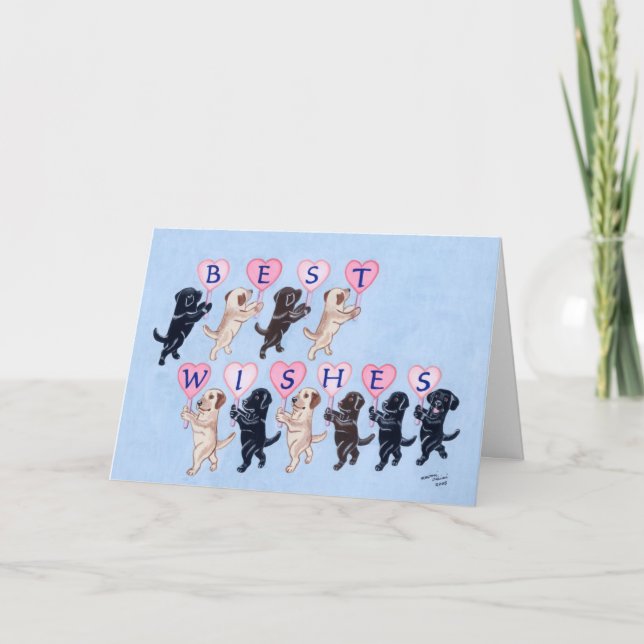 Funny Labradors für Hochzeiten Karte (Vorderseite)