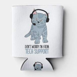 Funny lächelnd Cat Tech Support Epic SarcasticQuot Dosenkühler