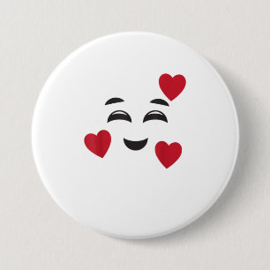 Funny lächelnd Emojis Hearts Halloween Liebe F Button