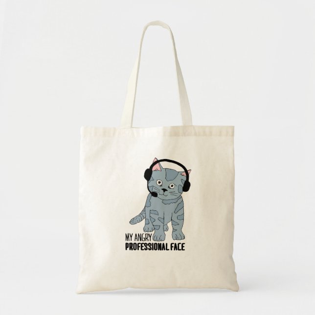 Funny lächelnd Katze Beruflich Epic Sarcastic Tragetasche (Vorne)