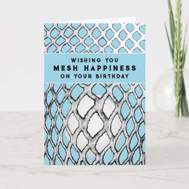 Funny Lacrosse Birthday Karte (Vorderseite)