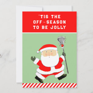 Funny Lacrosse Christmas Feiertagskarte
