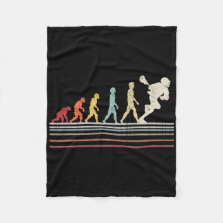 Funny Lacrosse Evolution Man Sport Retro Vintag Fleecedecke