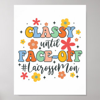 Funny Lacrosse Player Cly Bis Lacrosse Face-off La Poster