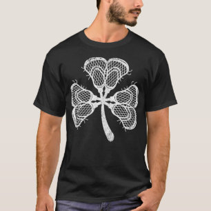Funny Lacrosse Sticks as Kleeblatt Clover St Patri T-Shirt