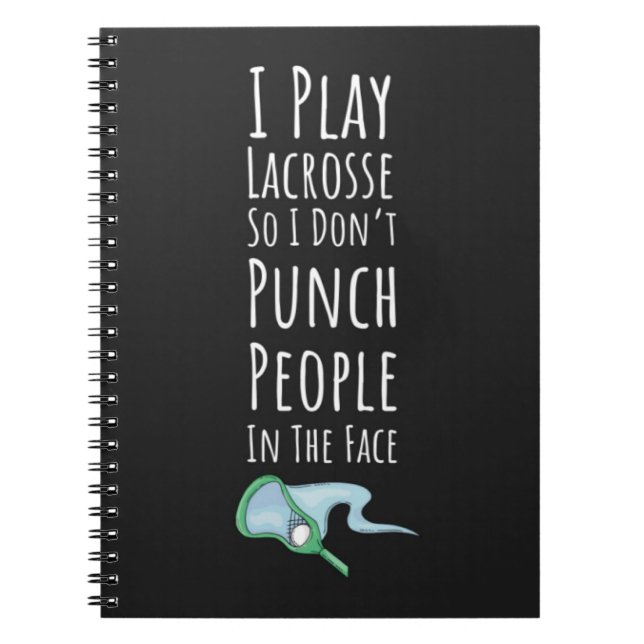 Funny Lacrosse Themed Gift High School College Lax Notizblock (Vorderseite)
