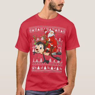 Funny Ladybird Lover Santa Riding Ladybird Ugly Ch T-Shirt