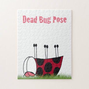 Funny Ladybug Dead Bug Yoga Pose