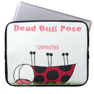 Funny Ladybug Dead Bug Yoga Pose Laptopschutzhülle
