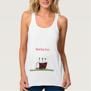 Funny Ladybug Dead Bug Yoga Pose Tank Top