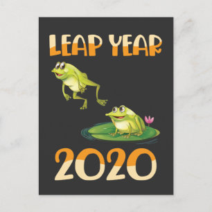 Funny Lake Animals 29. Februar 2020 Leap Day Postkarte