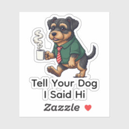 Funny Lakeland Terrier Dog Business Suit Coffee  Aufkleber